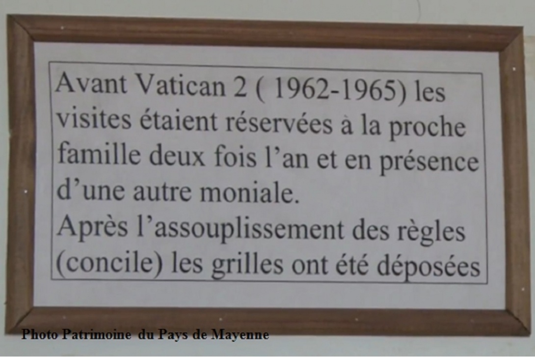 La Visitation de Mayenne - Règlement des Parloirs