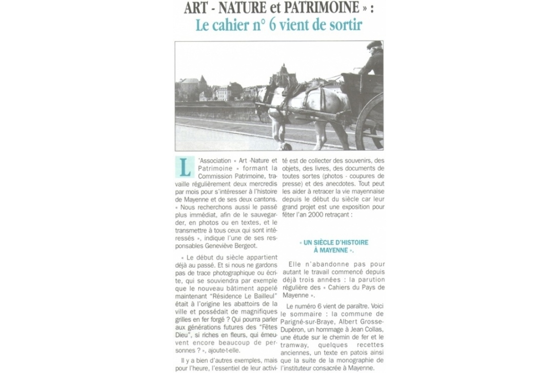 Cahier n° 6 - Parigné-sur-Braye : Journal municipal d'informations n° 126