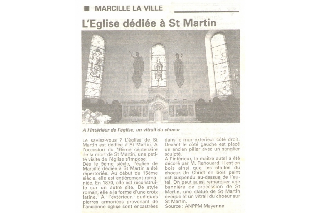 Saint Martin - Courrier de la Mayenne, novembre 1997