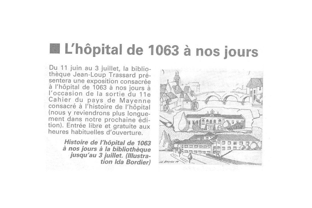 L'Hôpital de Mayenne, Cahier N° 11 - Annonce exposition