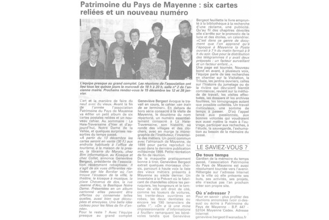 Cahier n° 12, La Haie-Traversaine - courrier de la Mayenne