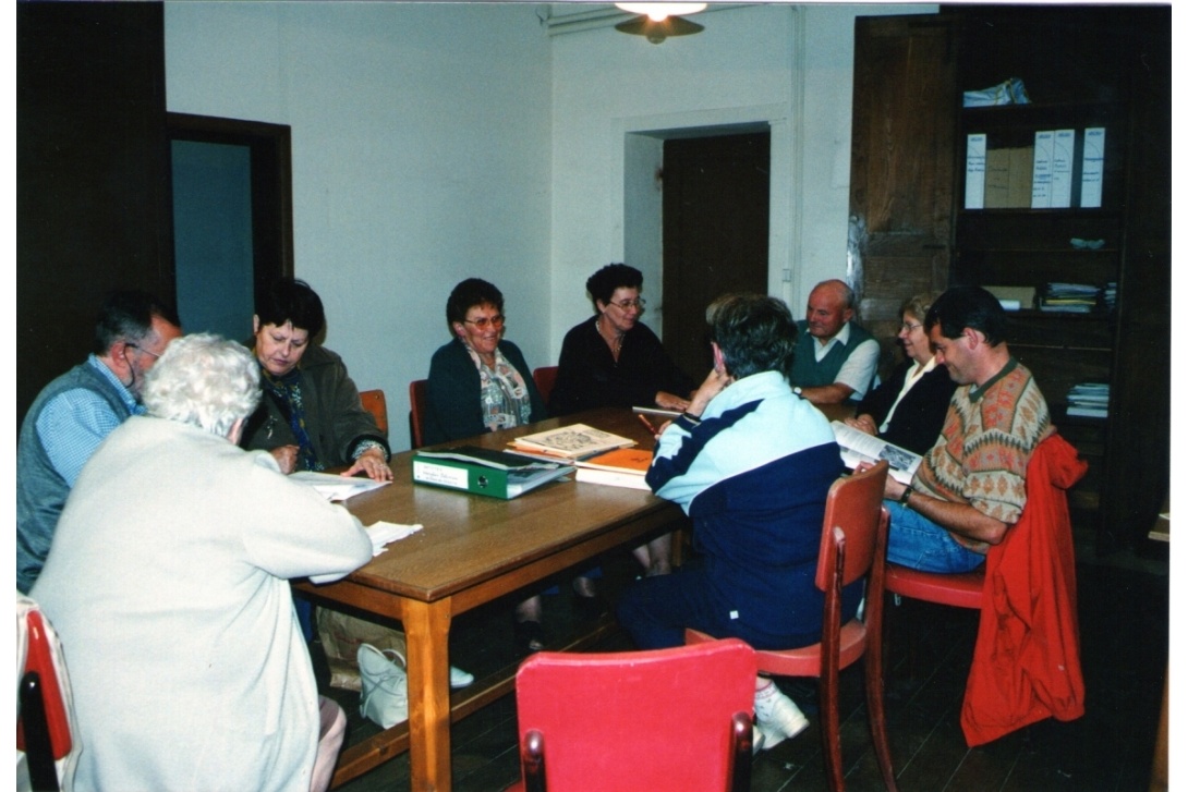 Décembre 2000, une séance de travail à la Visitation