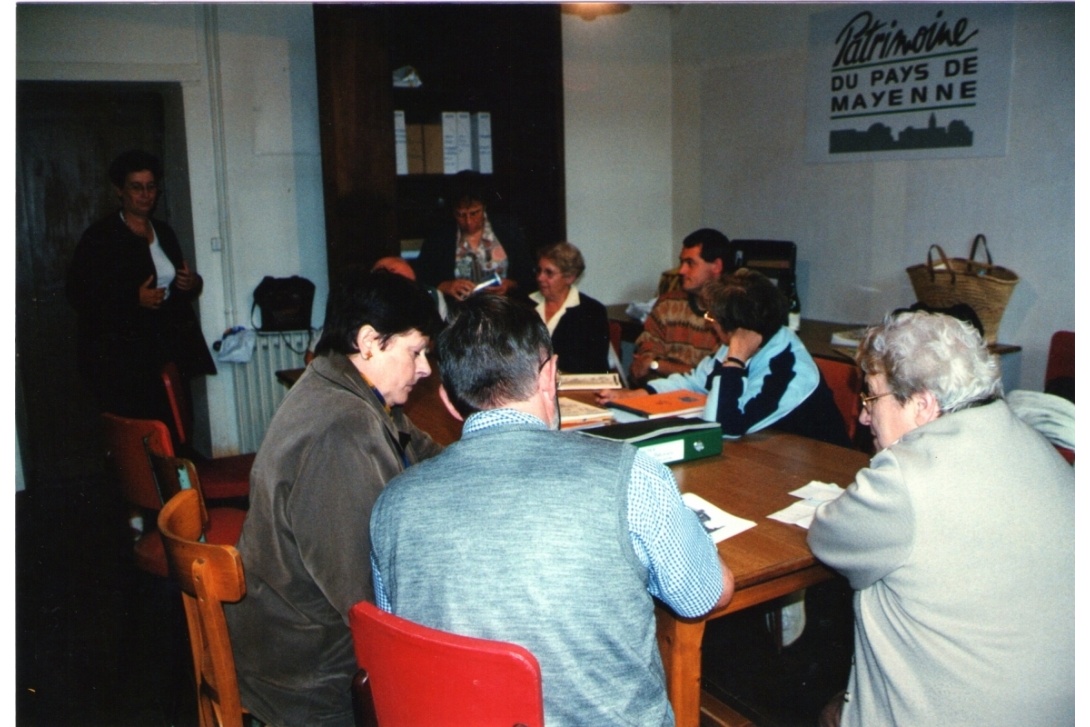 Décembre 2000, une séance de travail à la Visitation