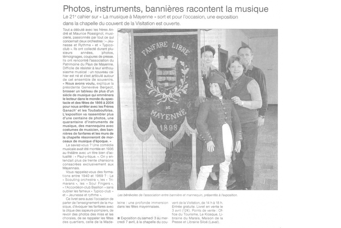 Cahier n° 21, la musique à Mayenne - Ouest-France
