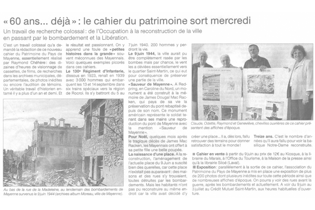 Cahier n° 22, 60 ans déjà ! - Ouest-France