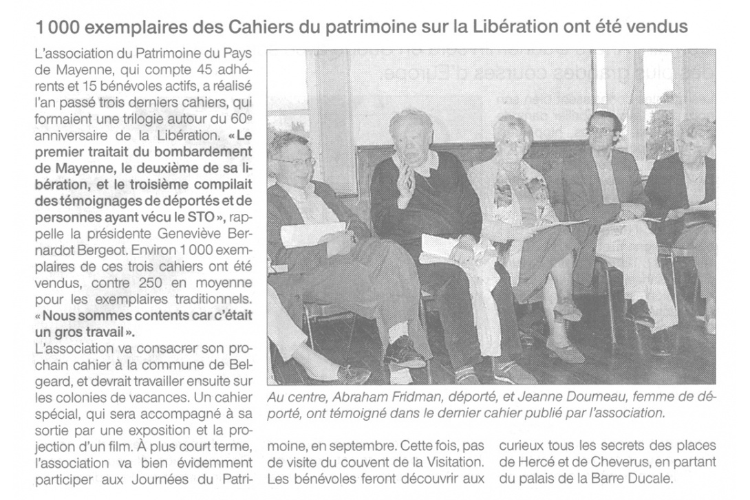 Assemblée générale 2005 - Ouest-France mai 2005