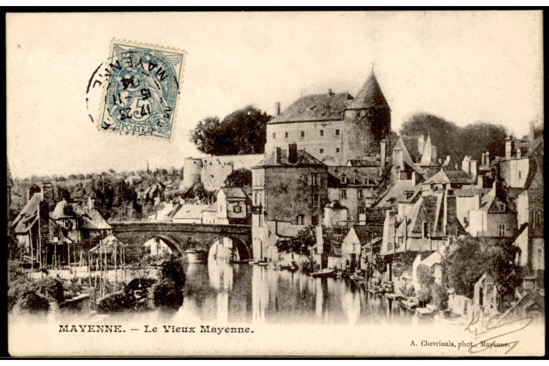 Vieux Mayenne - Bords de la Mayenne avant canalisation
