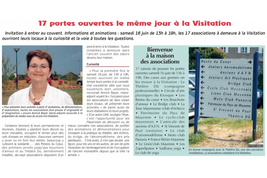 Les Associations du Couvent de la Visitation ouvrent leurs portes - JMI n° 178, mai 2007