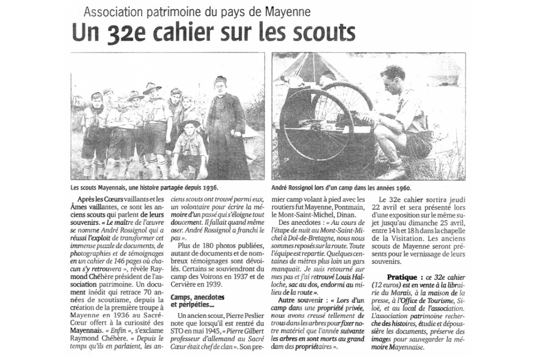 Cahier n° 32, Scouts et Guides de France et d'Europe - Le Publicateur Libre