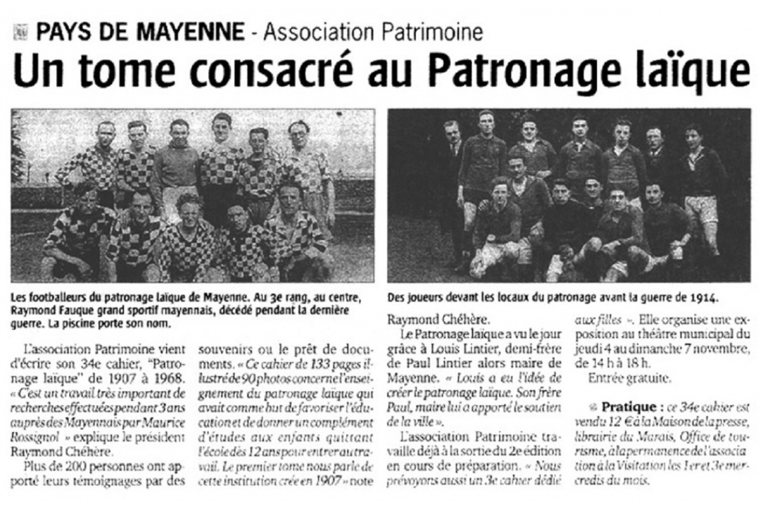 Cahier n° 34, Le patronage laïque - Le Publicateur Libre du 4 novembre 2010 (p. 2/2)