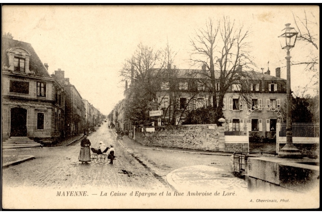 Cahier n° 37, Première course de côte à Mayenne en 1912 - Rue Ambroise de Loré, le circuit de 1912