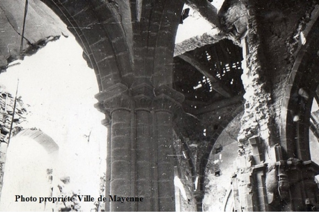 Bombardement de Mayenne - Basilique Notre-Dame