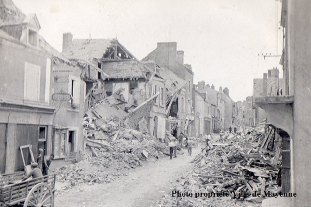 Bombardement de Mayenne - Rue Saint-Martin