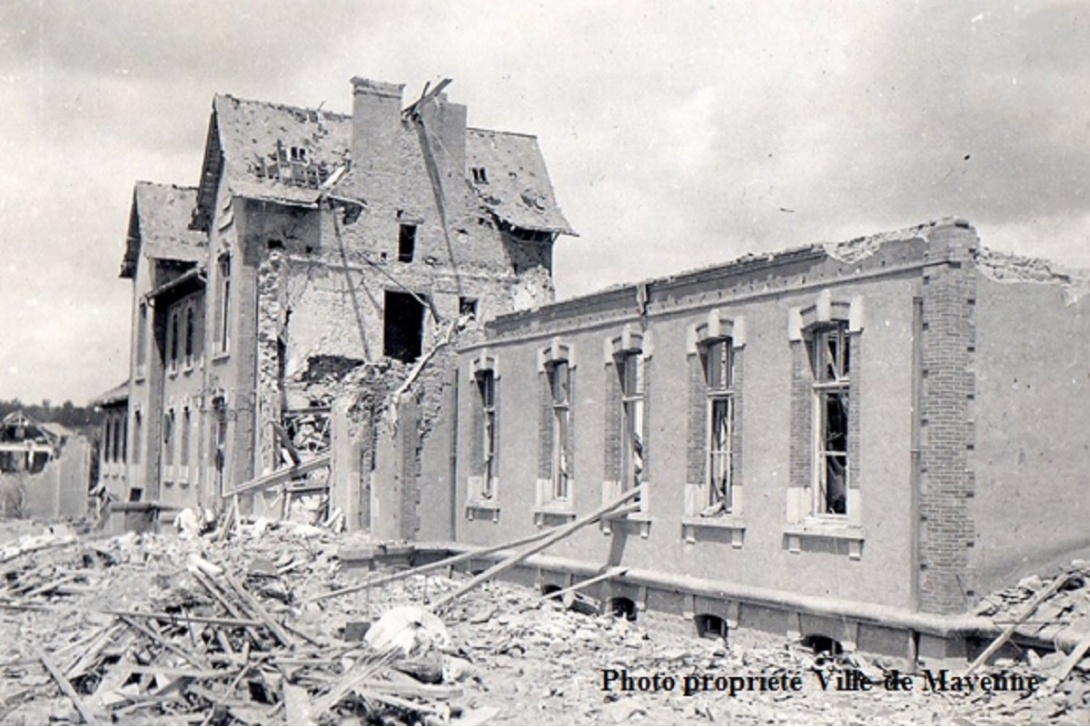 Bombardement de Mayenne - Pavillon Paré (de chirurgie) de l'hôpital