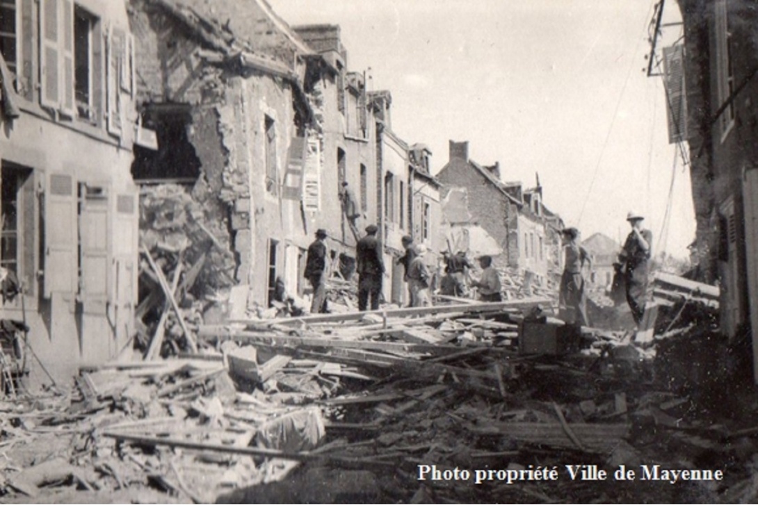 Bombardement de Mayenne - Rue de la Madeleine