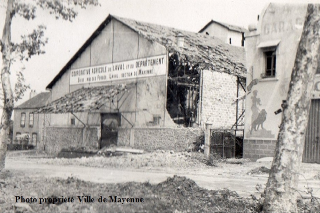 Bombardement de Mayenne - Bd Lintier (anciennement rte de Paris)
