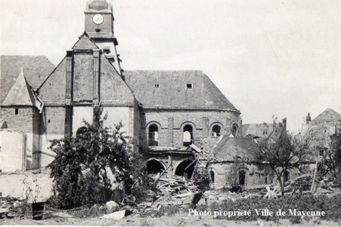 Bombardement de Mayenne - Eglise Saint-Martin