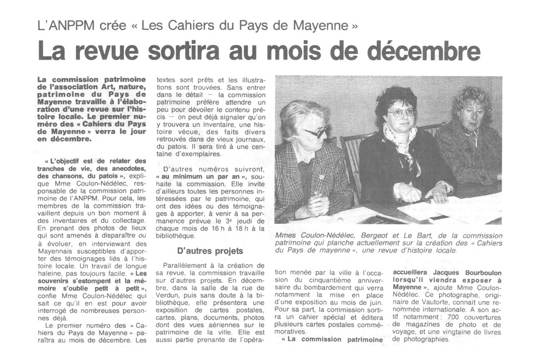 Cahier n° 1 - Brives, Saint Léonard ... : Annonce Ouest-France, 17 septembre 1993
