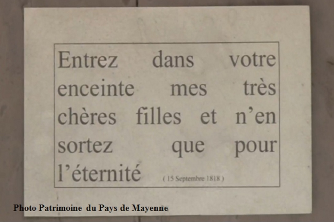 La Visitation de Mayenne - Mot d'accueil aux premières Visitandines